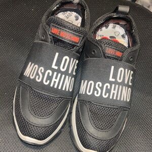 Love Moschino Black and White Sneakers